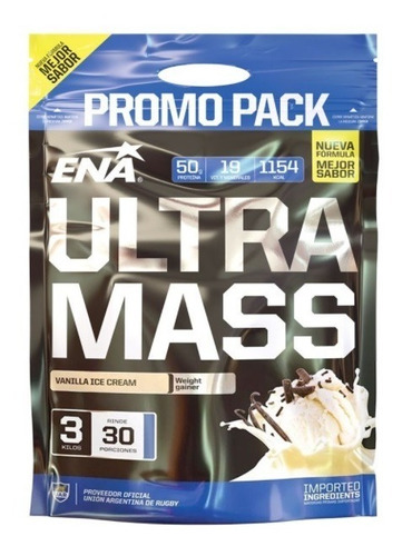 Ultra Mass Big Size X 3kg Varios Sabores - Ena Sport