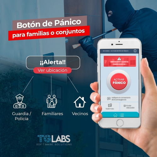Imagen 2 de 4 de Alarma Comunitaria Boton De Panico 500m Sirena