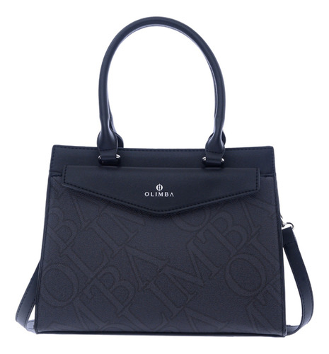 Bolsa Olimba Tote Mujer De Moda Grande Asa Doble Casual 9787 Negro Lisa Oro