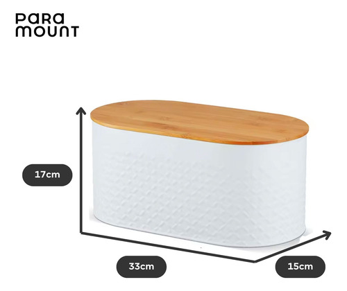 Porta Pão De Metal Panetone Pão Forma Bolo Tampa Bambu Bco