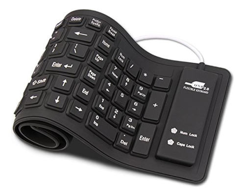 Sungwoo Teclado Enrollable Plegable De Silicona Con Cable Us