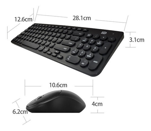 Fd Sem Fio Ik6630 Combo De Teclado E Mouse Conjunto De