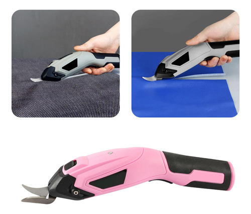 Tijeras De Tela Eléctricas Inalámbricas, Caja De Rosado