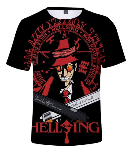 Asz Hellsing Anime Manga Camisetas Con Estampado 3d