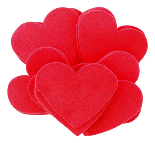 3 Pulgadas, 28 Corazones De Fieltro (rojo)