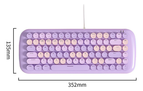 Teclado Mecánico Con Cable Mofii Candy M, Color Morado, Qwer