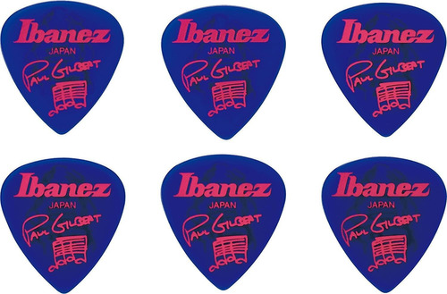 Pack De 6 Uñetas Ibanez B1000pg Jb Paul Gilbert Azul