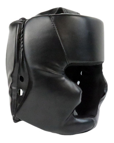 Unisex Head Guard Boxeo Sparring Pu Cuero 58 A 66cm Negro