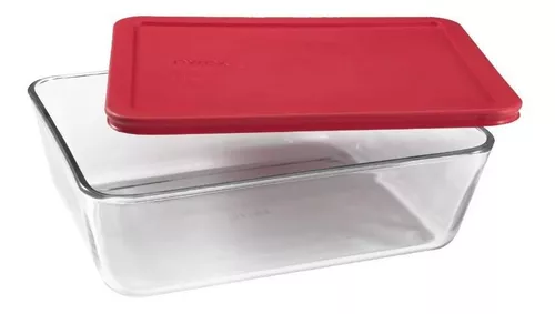 Fuente Vidrio Pyrex Tapa Plastica Rectangular - Sheshu Home