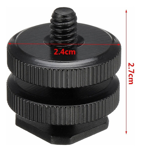 Tornillo 1/4 - 20 Adaptador Zapata Flash Gopro Adaptador