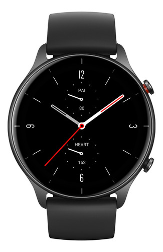 Imagen 2 de 3 de Smartwatch Amazfit Fashion GTR 2e 1.39" caja 46.5mm de aleación de aluminio negra, malla obsidian black de silicona A2023