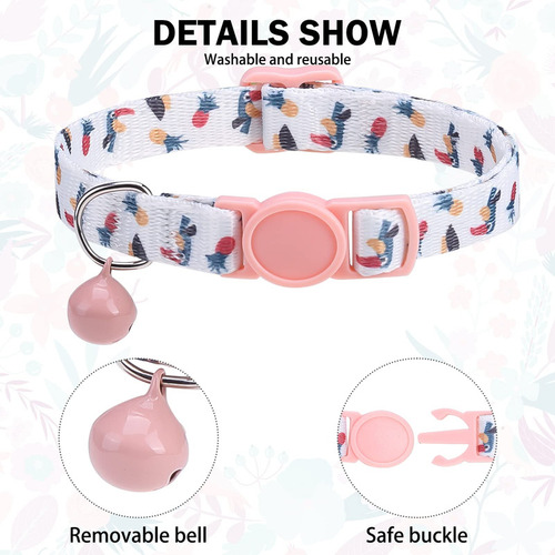 Dillybud Collares Para Gatos Separables Para Niñas Y Niños