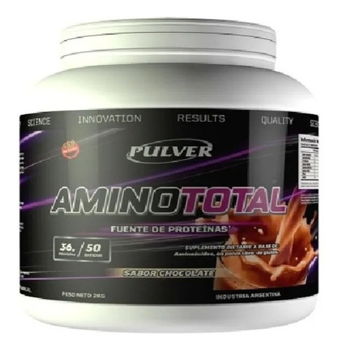 Amino Total 2 Kg Pulver Aminoácidos Proteína Masa Muscular Sabor Chocolate