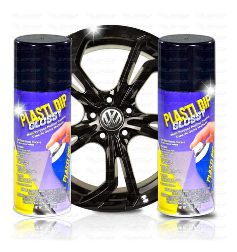 Plastidip Pintura P/llanta Negro Brillante Glossy X 2