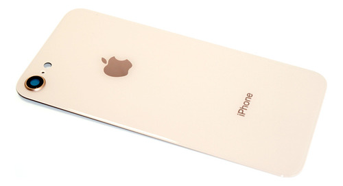 Tapa Trasera Cristal Con Lente Para iPhone 8 Rose Gold Adhes