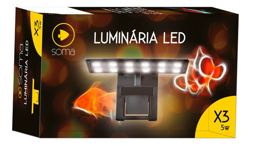 Luminária Soma X3 5w Modelo Black Com Led Na Cor Branco