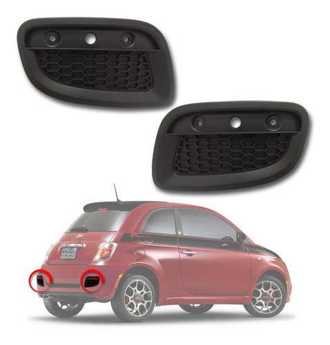 Par Acabamento Parachoque Traseiro Fiat 500 Sport 2016 Novo