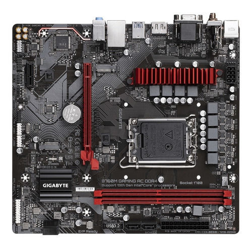 Placa-mãe Gigabyte B760m Gaming Ac Lga1700 Intel 12V e 13G
