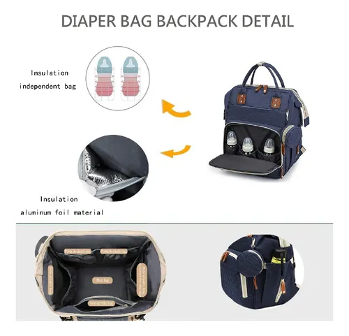 Pañalera Tipo Morral Cambiador Para Bebé