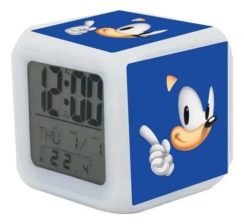 Reloj Despertador Sonic Con Luz Led
