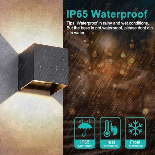 Pack X6 Lampara Led Para Pared Exterior Aplique Terraza Esca