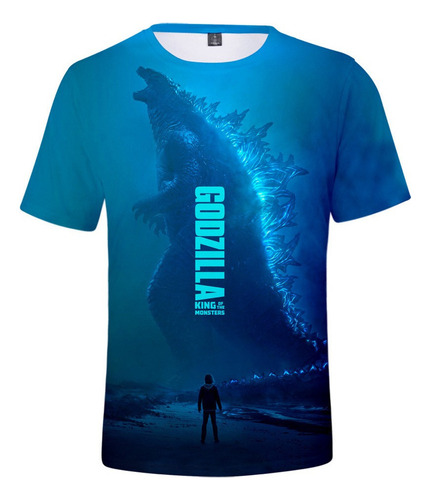 Xlm Godzilla King Of The Monsters Manga Corta Casual Moda