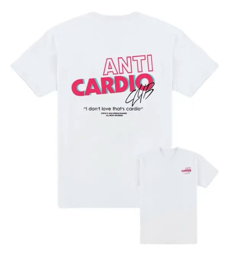 Polera Gimnasio Tipo Oversize Anti Cardio Logo