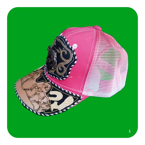 Imagen 2 de 2 de Gorra Chica Forrada Bordada Con Malla Para Niña Rodeo Grr