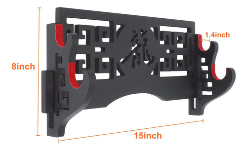 Soporte De Espada Samurái De 2 Niveles Para Pared Diseño Hue