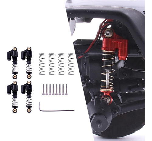 4x Amortiguadores Para Axial Scx24 90081 Rc Accesorio Negro