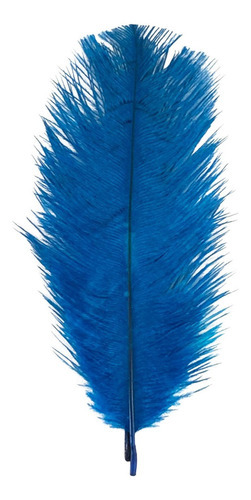 Pluma De Avestruz Confete 5 A 12 Cm Carnaval Artesanato 008 Cor Azul-turquesa