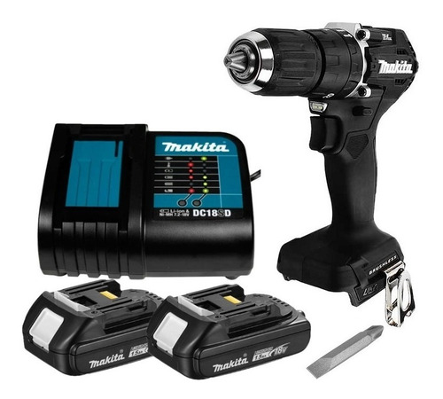 Taladro Inalámbrico Makita 1/2 18v Dhp487yx2b Brushless 2bat