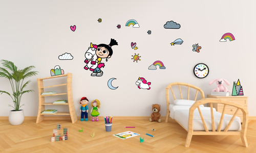 Vinilo Infantiles Unicornio Agnes Wall Sticker