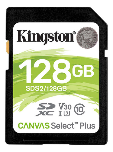 Tarjeta Sd Kingston Canvas Select Plus 128gb Clase10 100mb/s