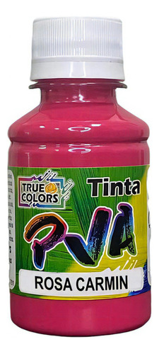 Tinta Pva Fosca Artesanato 100ml True Colors Cores Diversas Cor Rosa Carmim