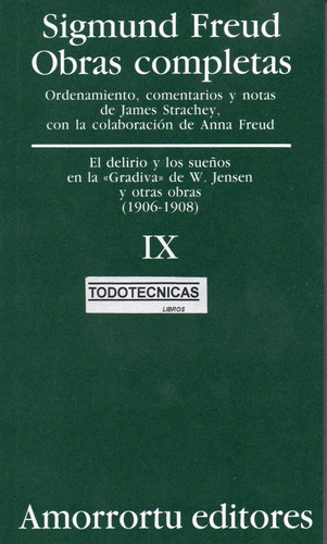 Freud Tomo 9  Obras Completas Amorrortu     Local A La Calle