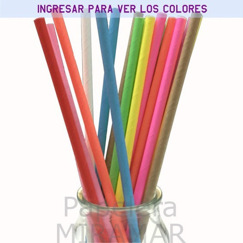 25 Sorbetes Polipapel Importados Kraft Negro Blanco Colores