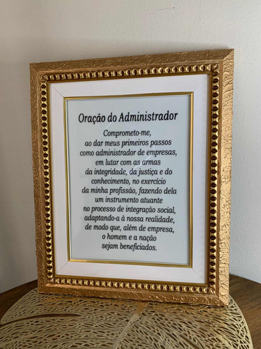 Quadro Oração Do Administrador 30x36 Cm