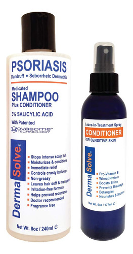 Dermasolve Champú Para La Psoriasis Y Acondicionador En Spra