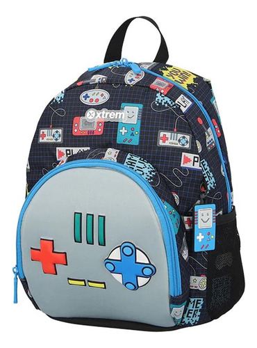 Mochila Xtrem Power Blue Joystick Azul Azul Estampado