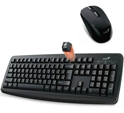 Kit de teclado y mouse inalámbrico Genius KM-8100 de color negro