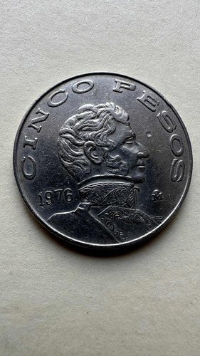 Moneda De 5 Pesos Año 1976