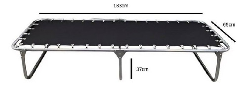 Catre Clásico Plus Plegable Lona Poliéster Negro