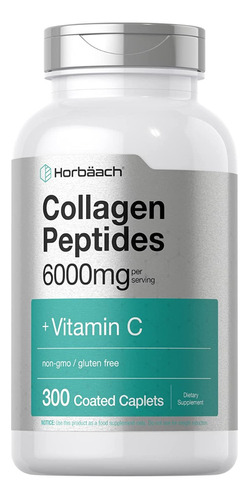 Colágeno Péptidos  6,000mg + Vitamina C 300 Tabletas