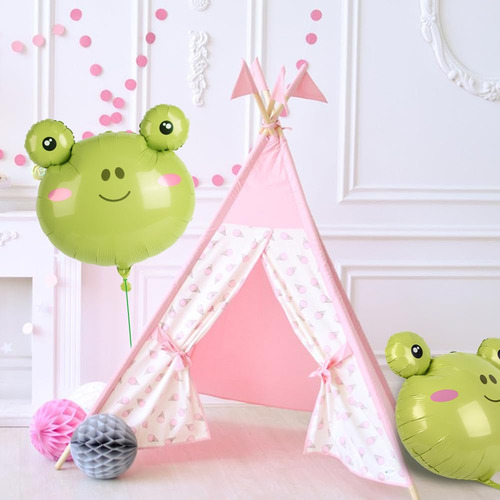 6 Globos De Cabeza De Rana 64 Cm Fiesta Temática Animales