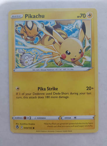 Carta Pokemon Pikachu 49/195