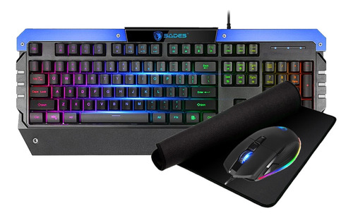 Combo Teclado + Mouse Sades Sa-d10 Gamer Battle Ram / Makkax