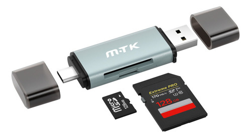 Adaptador tipo C y USB-A micro SD lector de tarjetas SD OTG celular