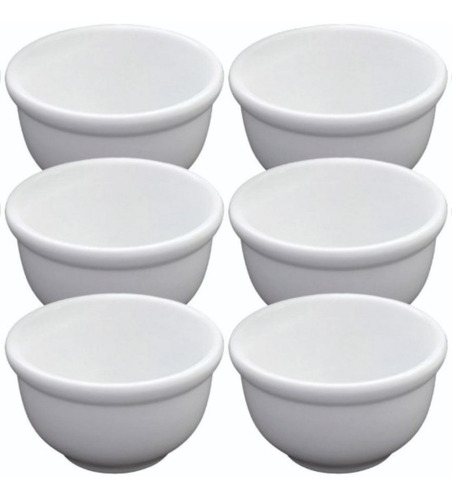 06 Tigela Cumbuca Feijoada Arroz Farofa 300 Ml Porcelana