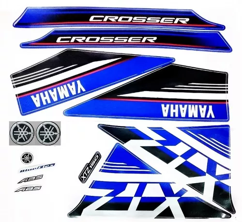 Kit Adesivos Faixa Yamaha Xtz Crosser 150 2014 Preta Cr15